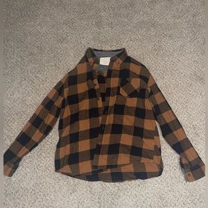 WeatherProof Vintage orange and black flannel Men’s Large